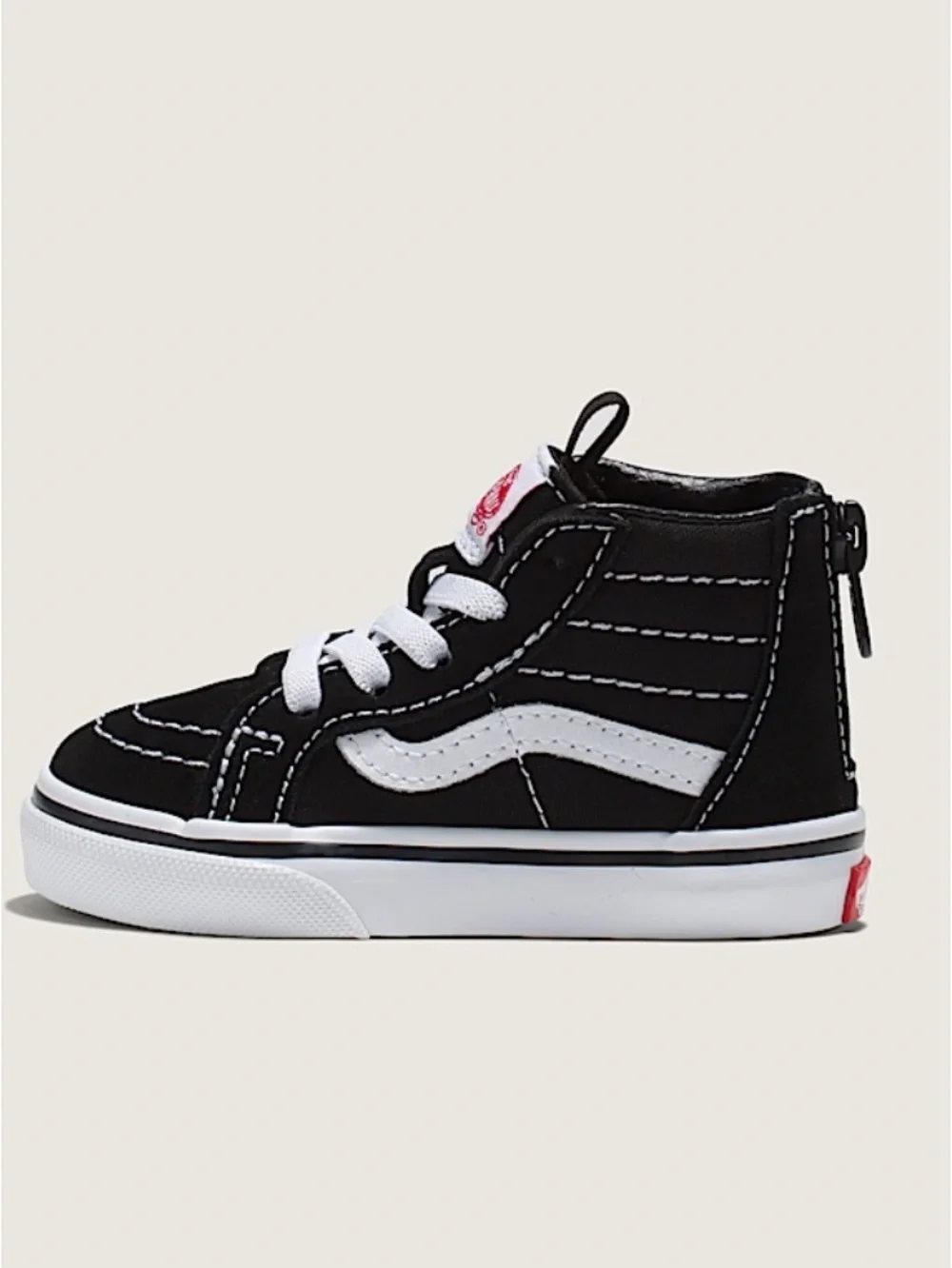 Vans | Black and White Toddler Sk8-Hi Zip Shoes | Size 9.0